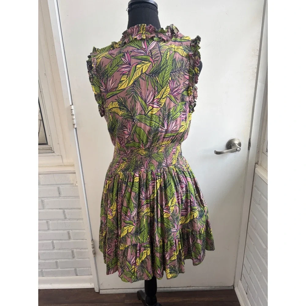 Tori Richard 2 Cool‎ 4 School Gabby Smock Dress Medium resortwear coastal beach